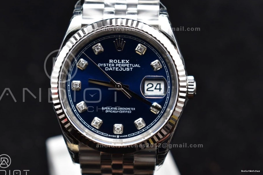 DateJust Blue Edition Jubilee On SmartChoice Bracelet VS 400 Diamond 904L VSF 36 Best SS Steel Dial 1:1 126234 0426